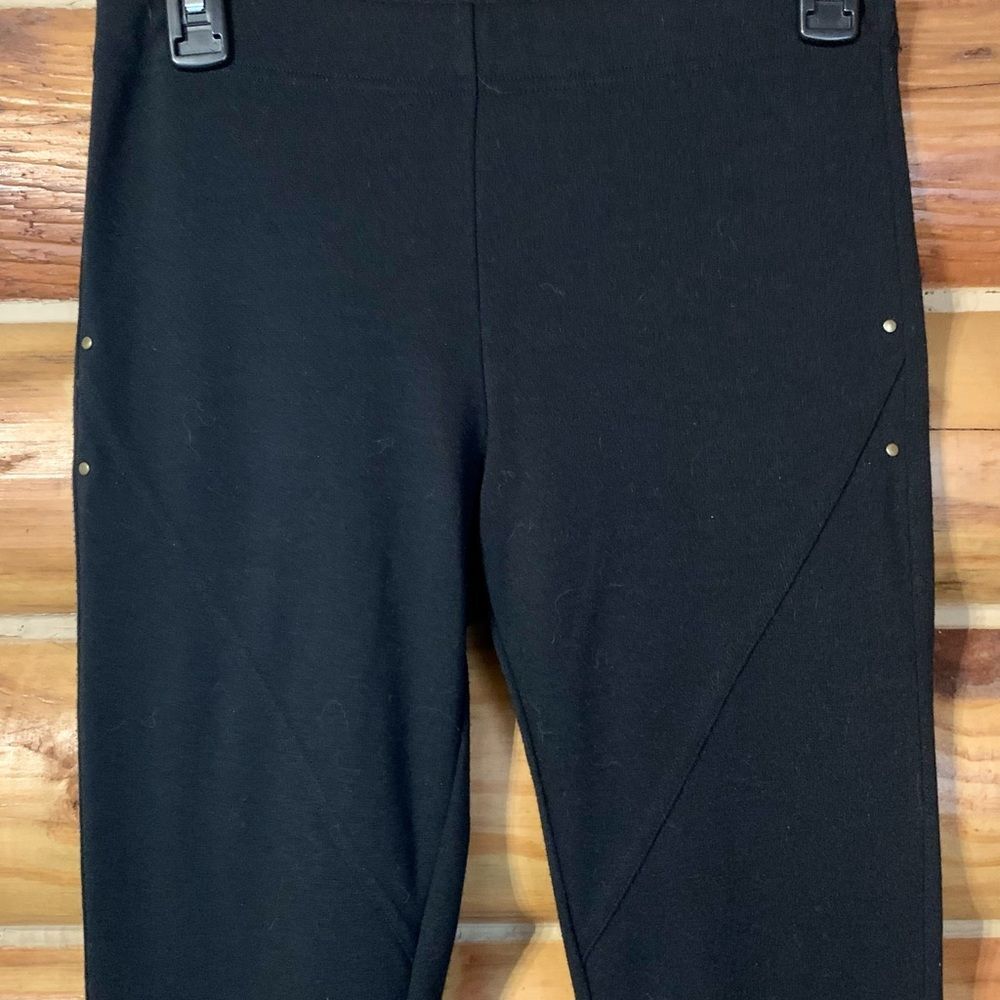 Victoria’s Secret Knit Black Studded Leggings with Pronounced Seams Small - Picture 2 of 8